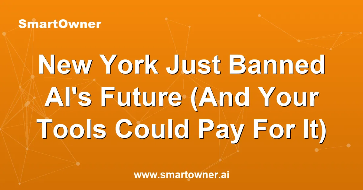 Featured image for New York Just Banned AI's Future (And Your Tools Could Pay For It) - Newsletter article